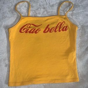 GARAGE | ‘Ciao Bella’ Mustard Tank Top